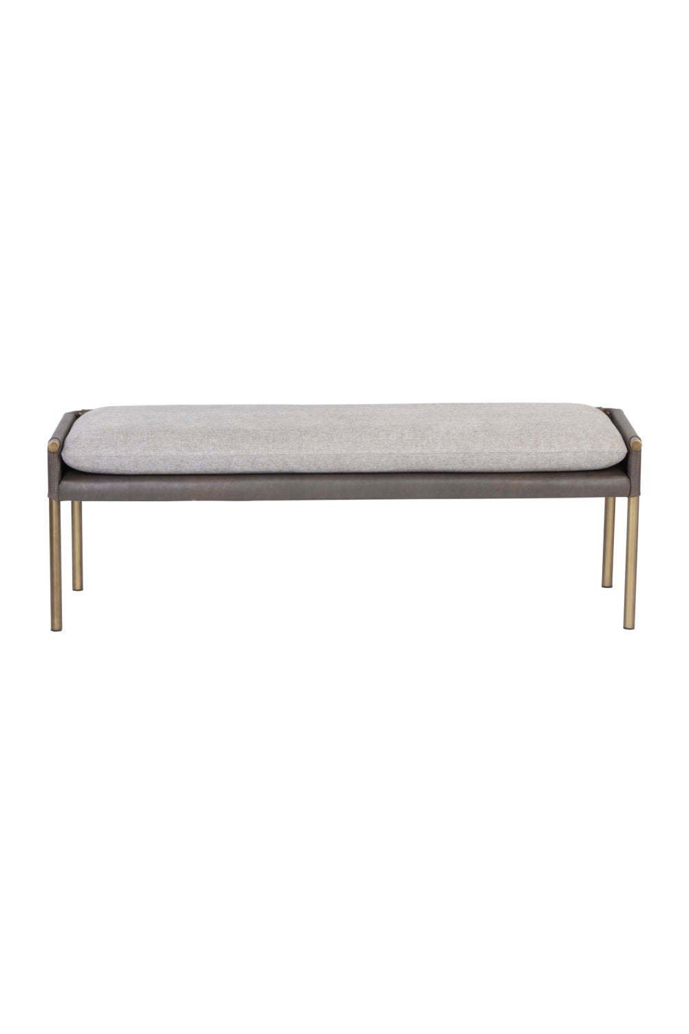 Modern European furniture - Brass Frame Modern Bench - www.oroa.com | Oroa.com