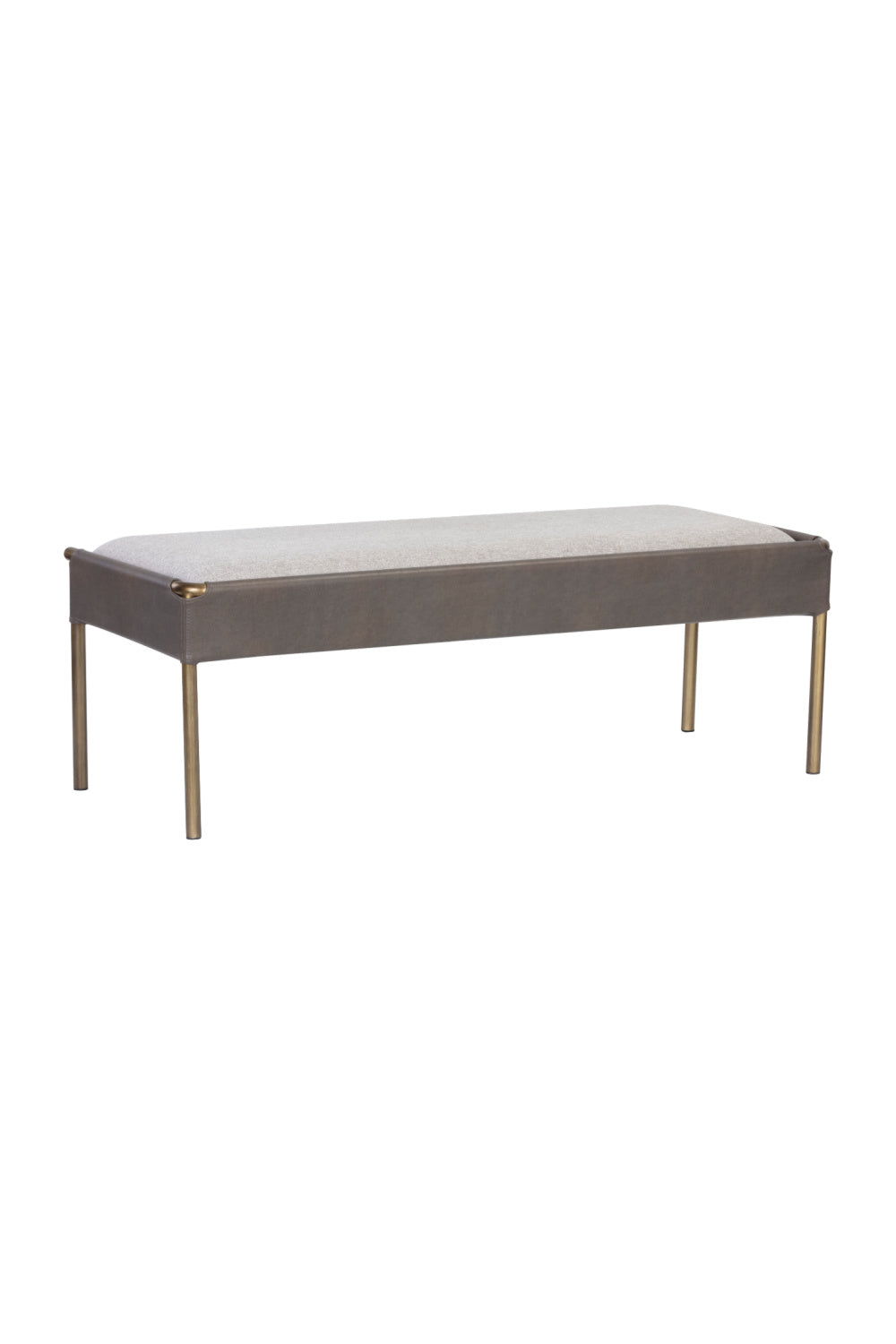 Modern European furniture - Brass Frame Modern Bench - www.oroa.com | Oroa.com