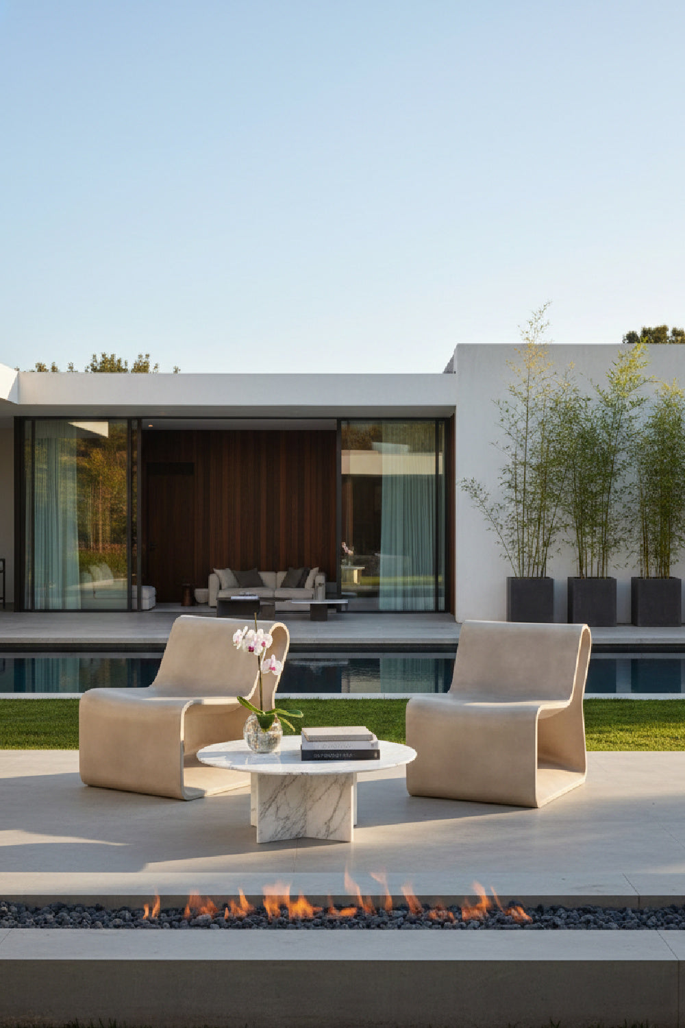 Modern European furniture - Gray Concrete Indoor/Outdoor Lounge Chair - www.oroa.com | Oroa.com