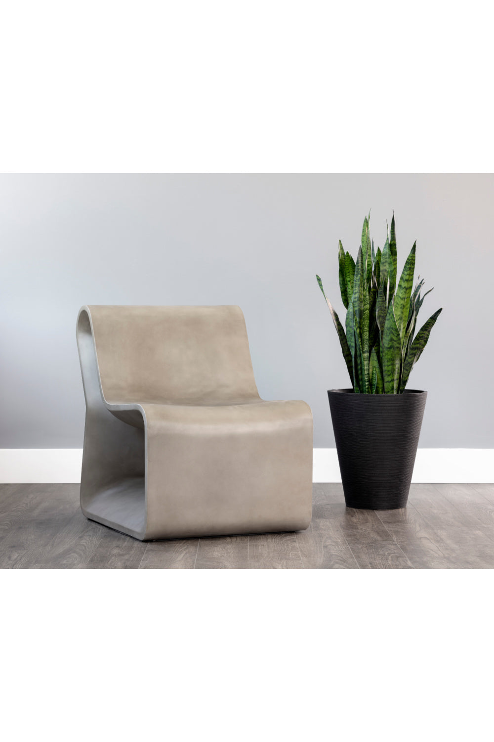 Modern European furniture - Gray Concrete Indoor/Outdoor Lounge Chair - www.oroa.com | Oroa.com