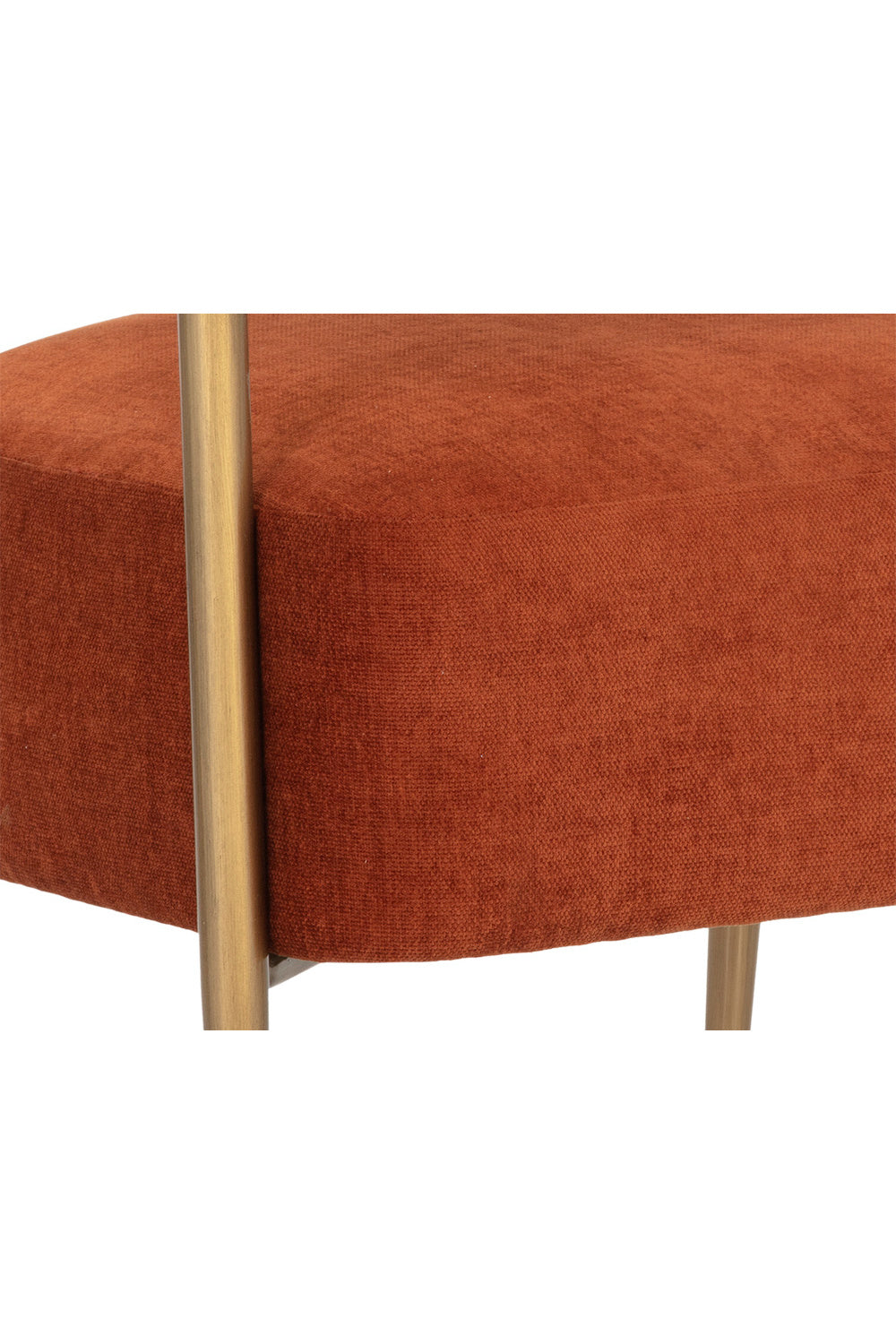 Modern European furniture - Antique Brass Legs Lounge Chair - www.oroa.com | Oroa.com