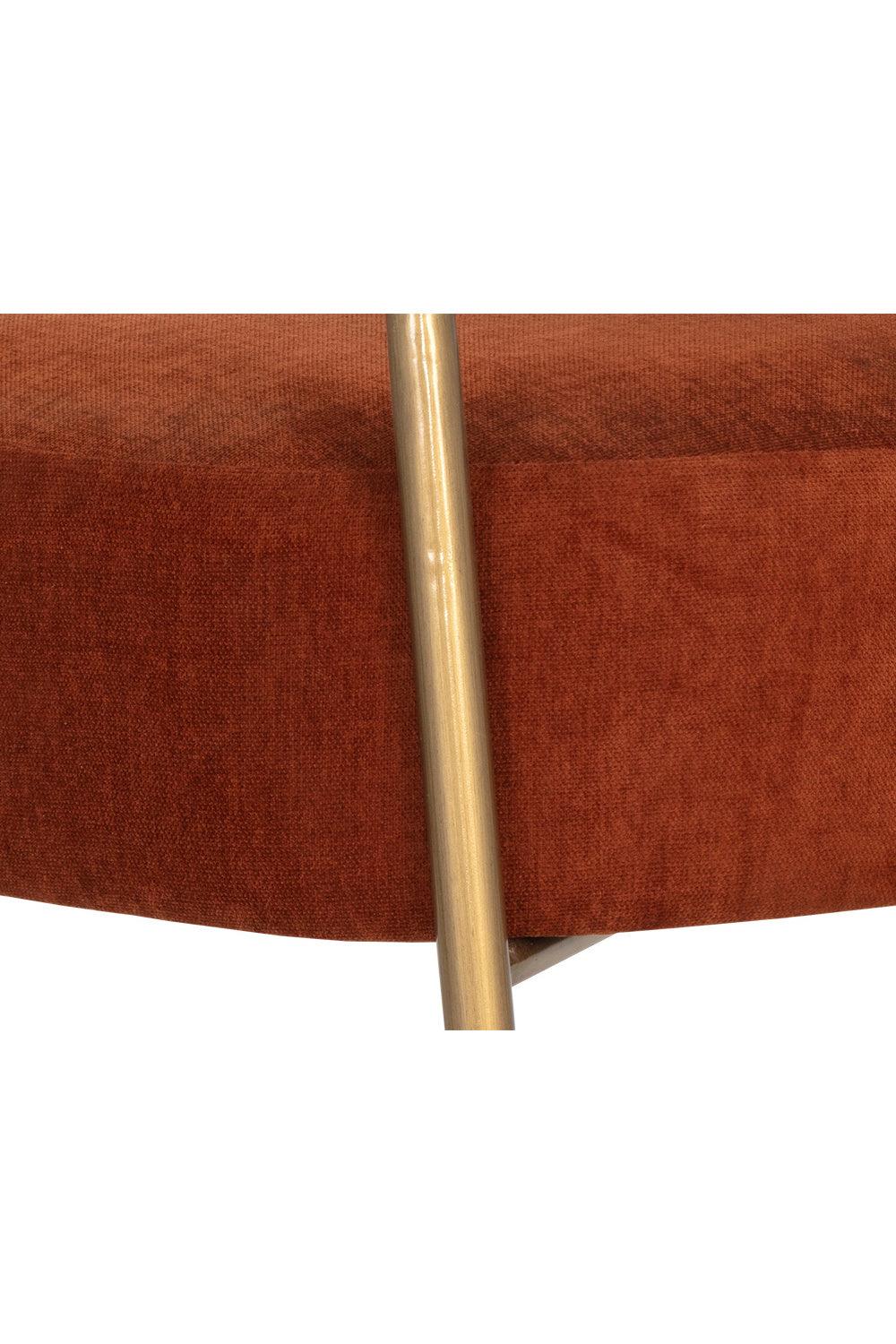 Modern European furniture - Antique Brass Legs Lounge Chair - www.oroa.com | Oroa.com