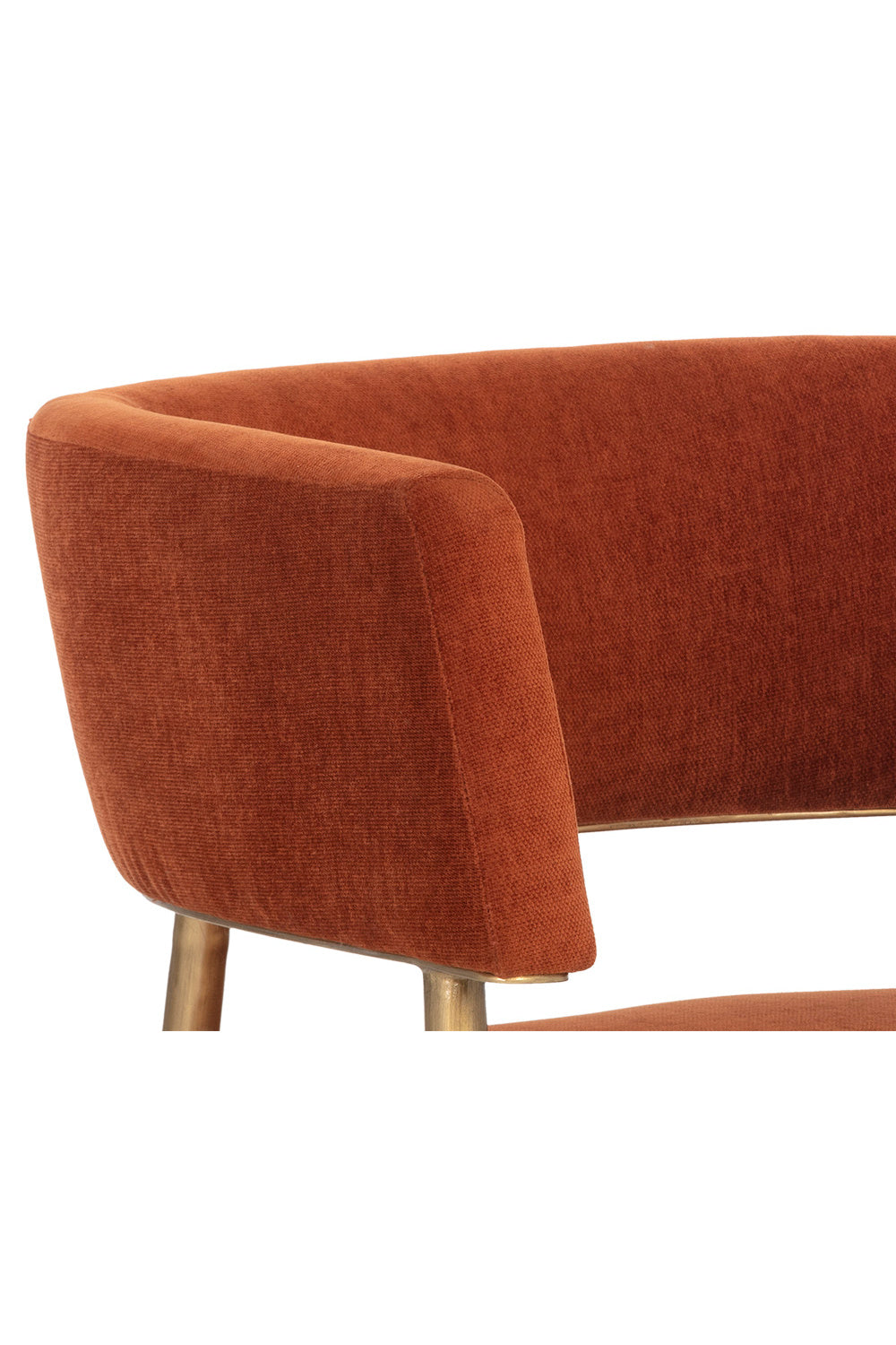 Modern European furniture - Antique Brass Legs Lounge Chair - www.oroa.com | Oroa.com