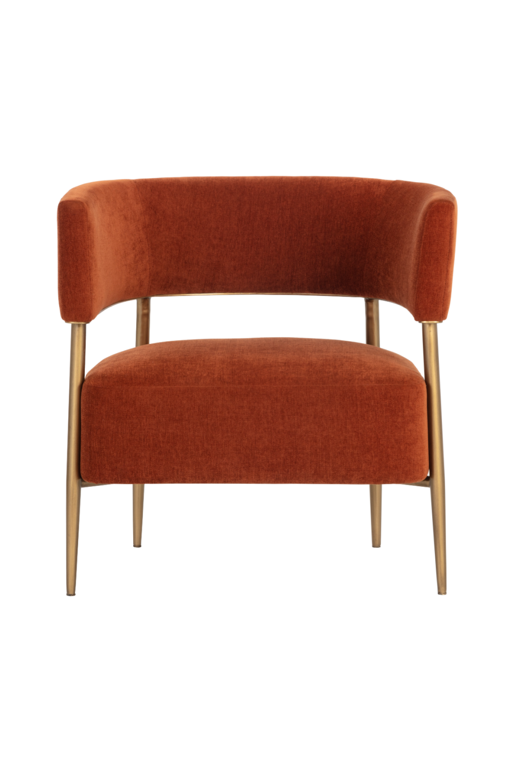 Modern European furniture - Antique Brass Legs Lounge Chair - www.oroa.com | Oroa.com