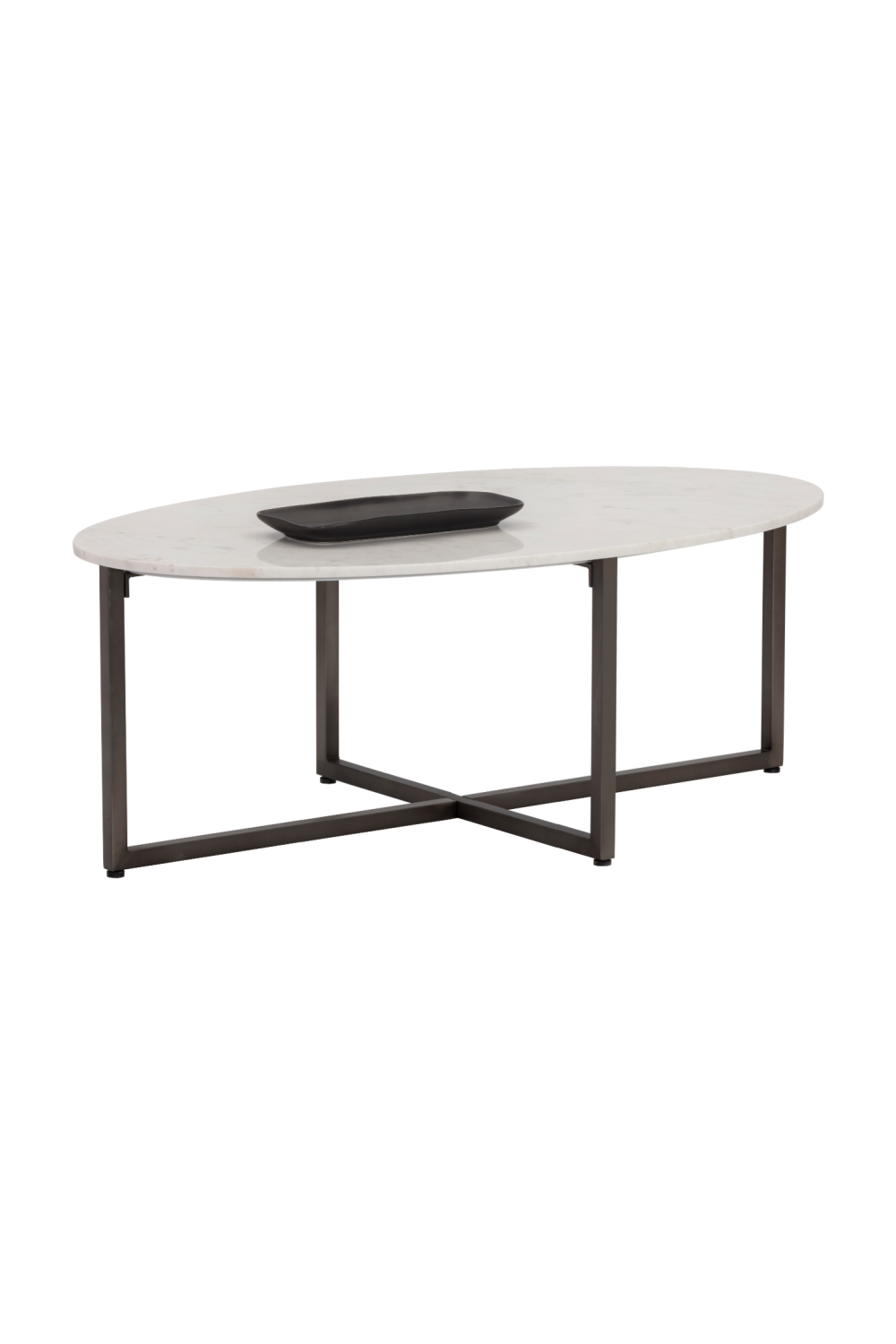 Modern European furniture - White Oval Marble Coffee Table - www.oroa.com | Oroa.com