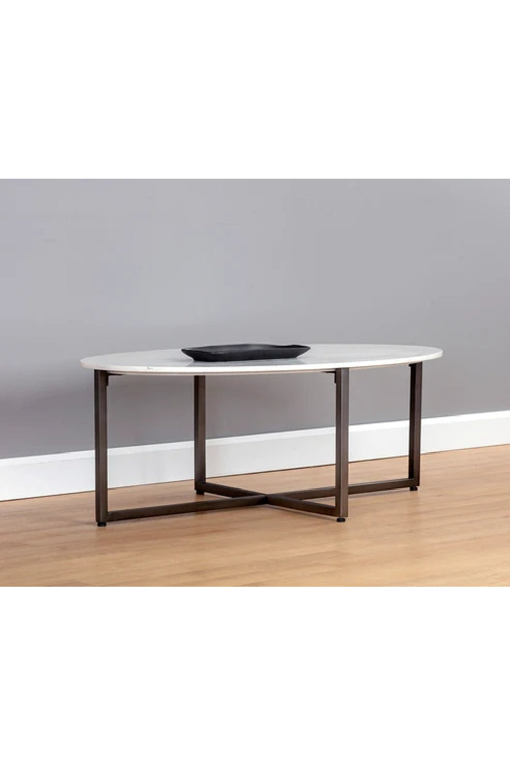 Modern European furniture - White Oval Marble Coffee Table - www.oroa.com | Oroa.com