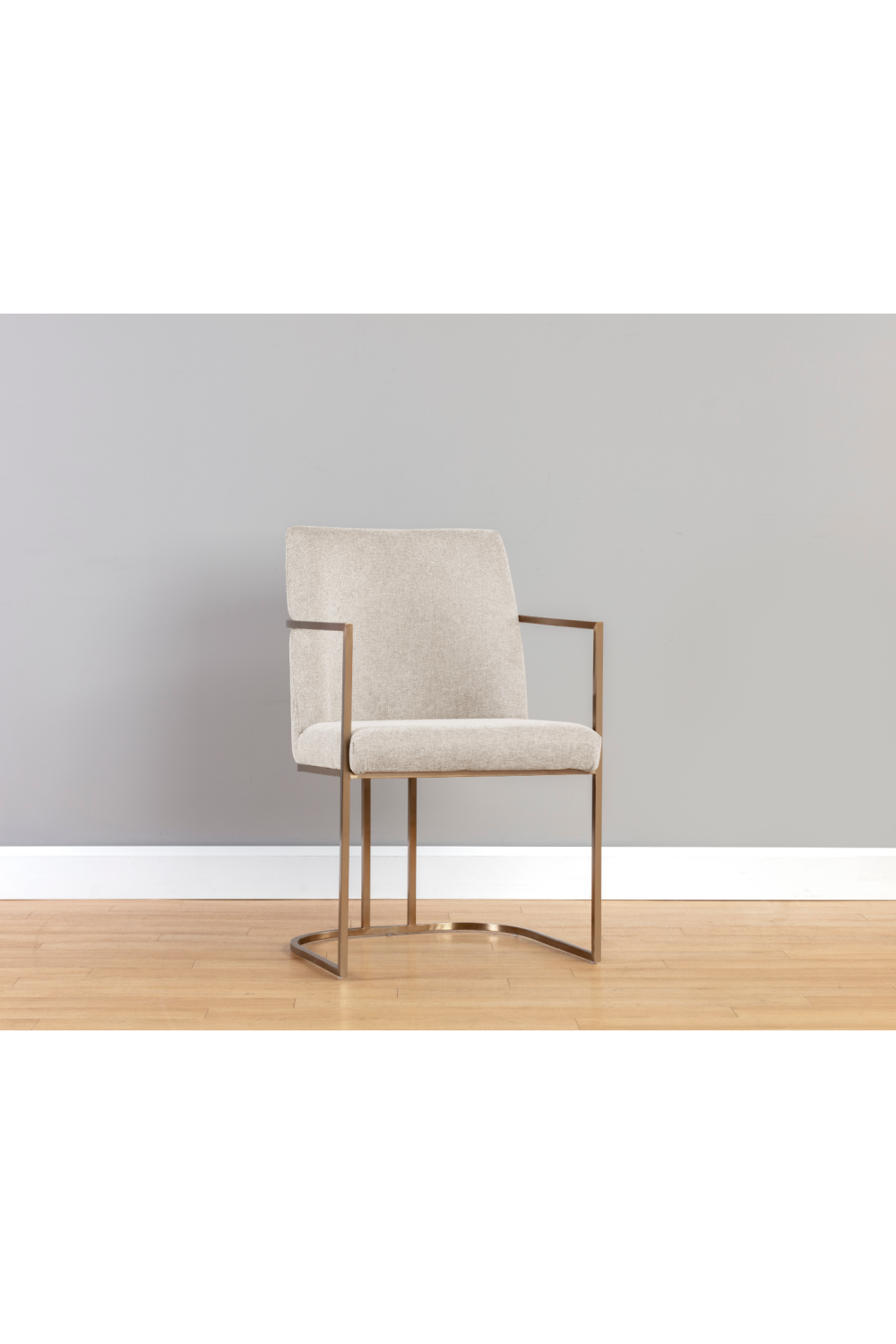 Modern European furniture - Antique Brass Framed Dining Armchair - www.oroa.com | Oroa.com