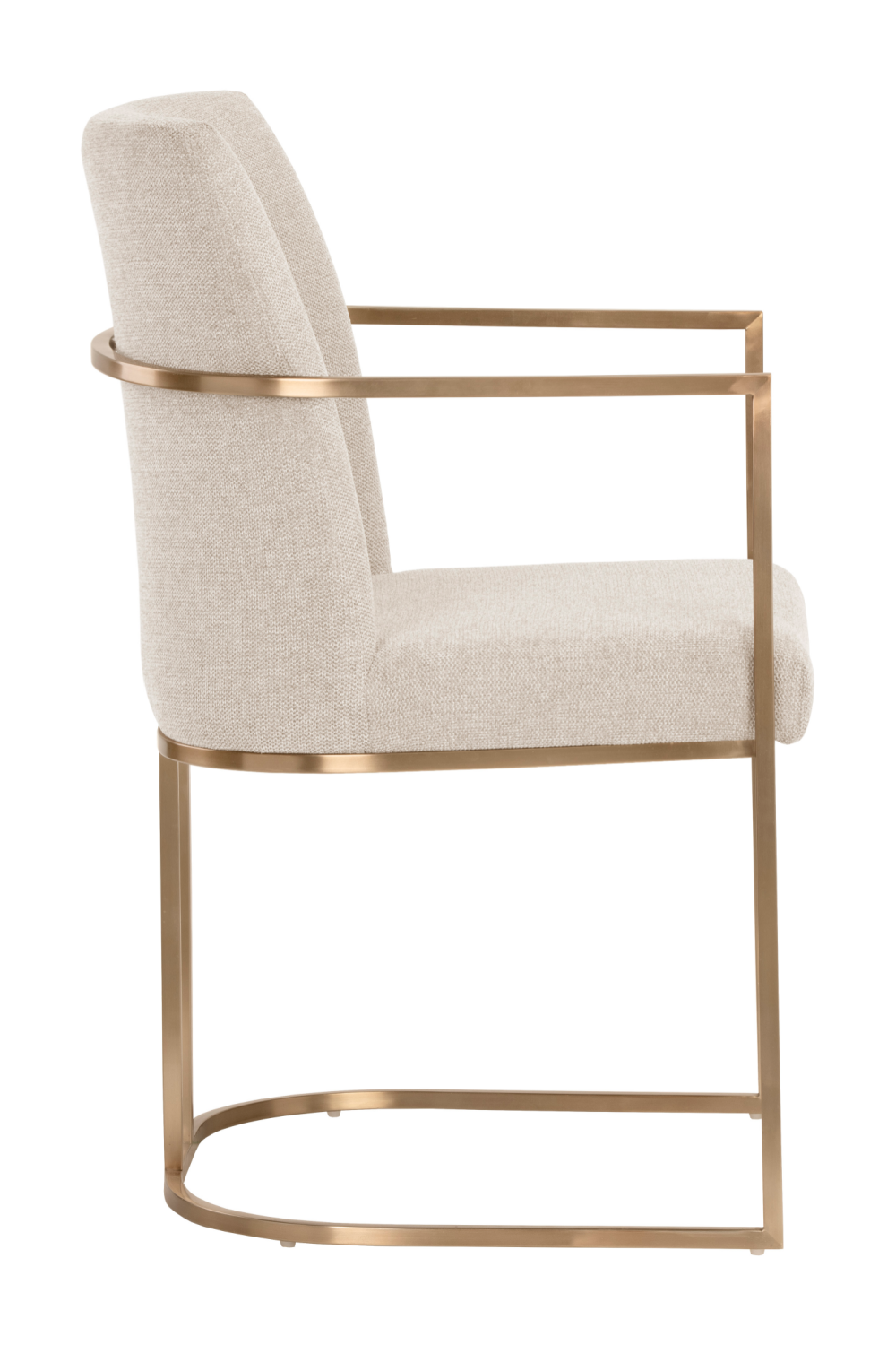 Modern European furniture - Antique Brass Framed Dining Armchair - www.oroa.com | Oroa.com