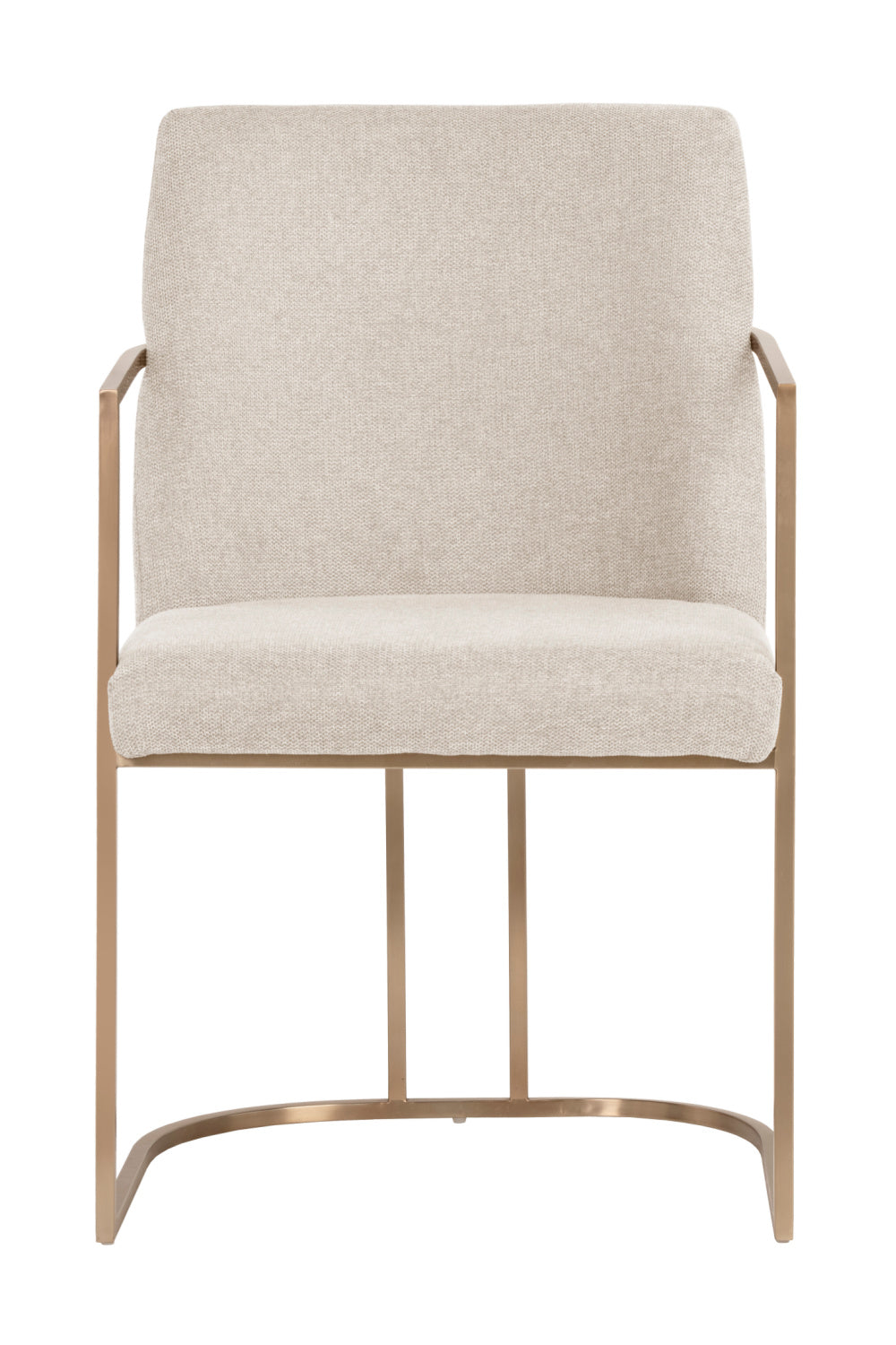 Modern European furniture - Antique Brass Framed Dining Armchair - www.oroa.com | Oroa.com