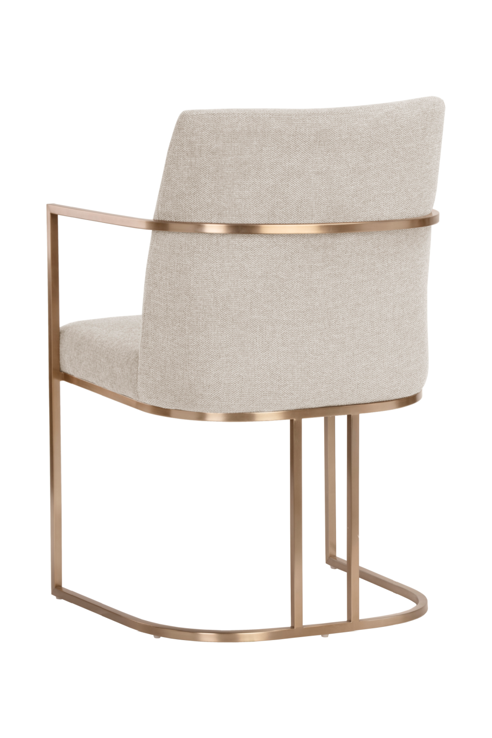 Modern European furniture - Antique Brass Framed Dining Armchair - www.oroa.com | Oroa.com
