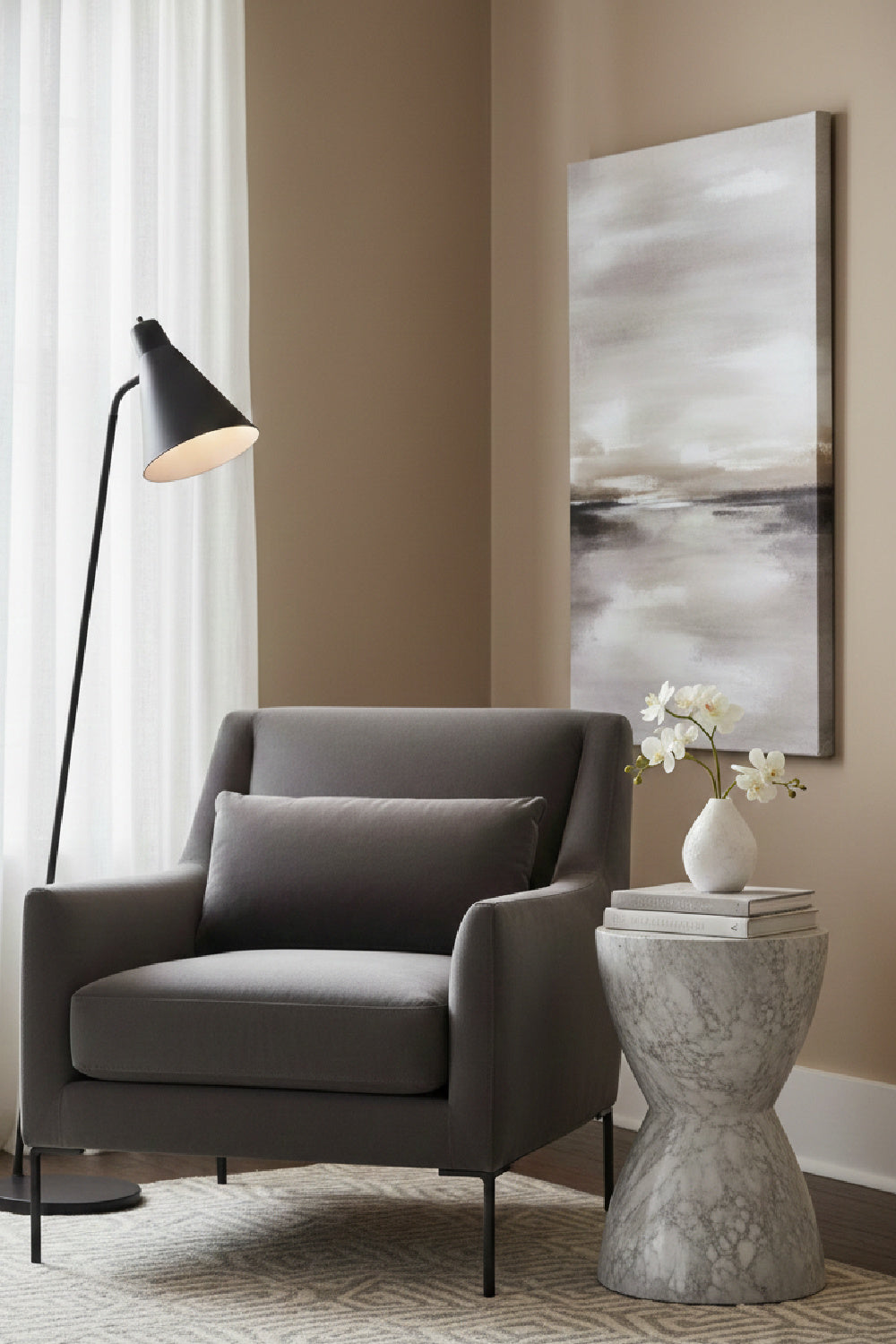 Modern European furniture - Gray Hourglass Indoor/Outdoor End Table - www.oroa.com | Oroa.com