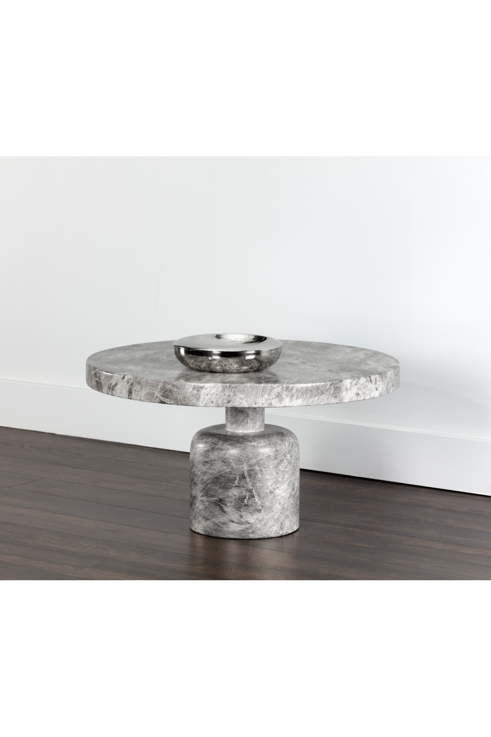 Modern European furniture - Gray Marble-Look Coffee Table - www.oroa.com | Oroa.com