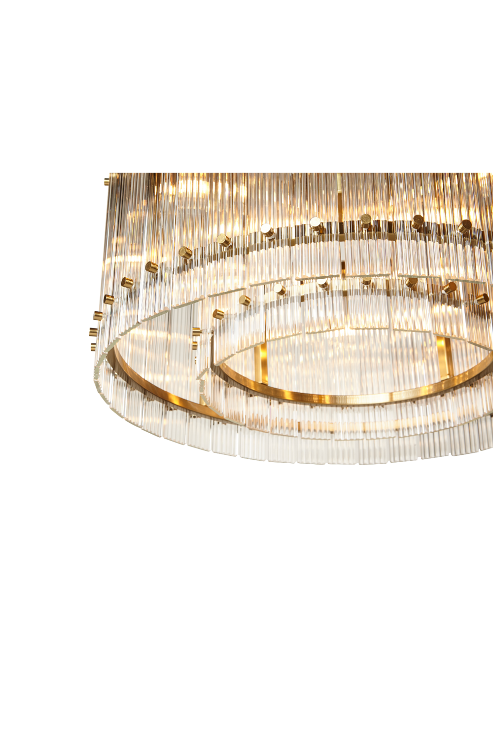 Modern European furniture - Clear Fluted Glass Chandelier - www.oroa.com | Oroa.com