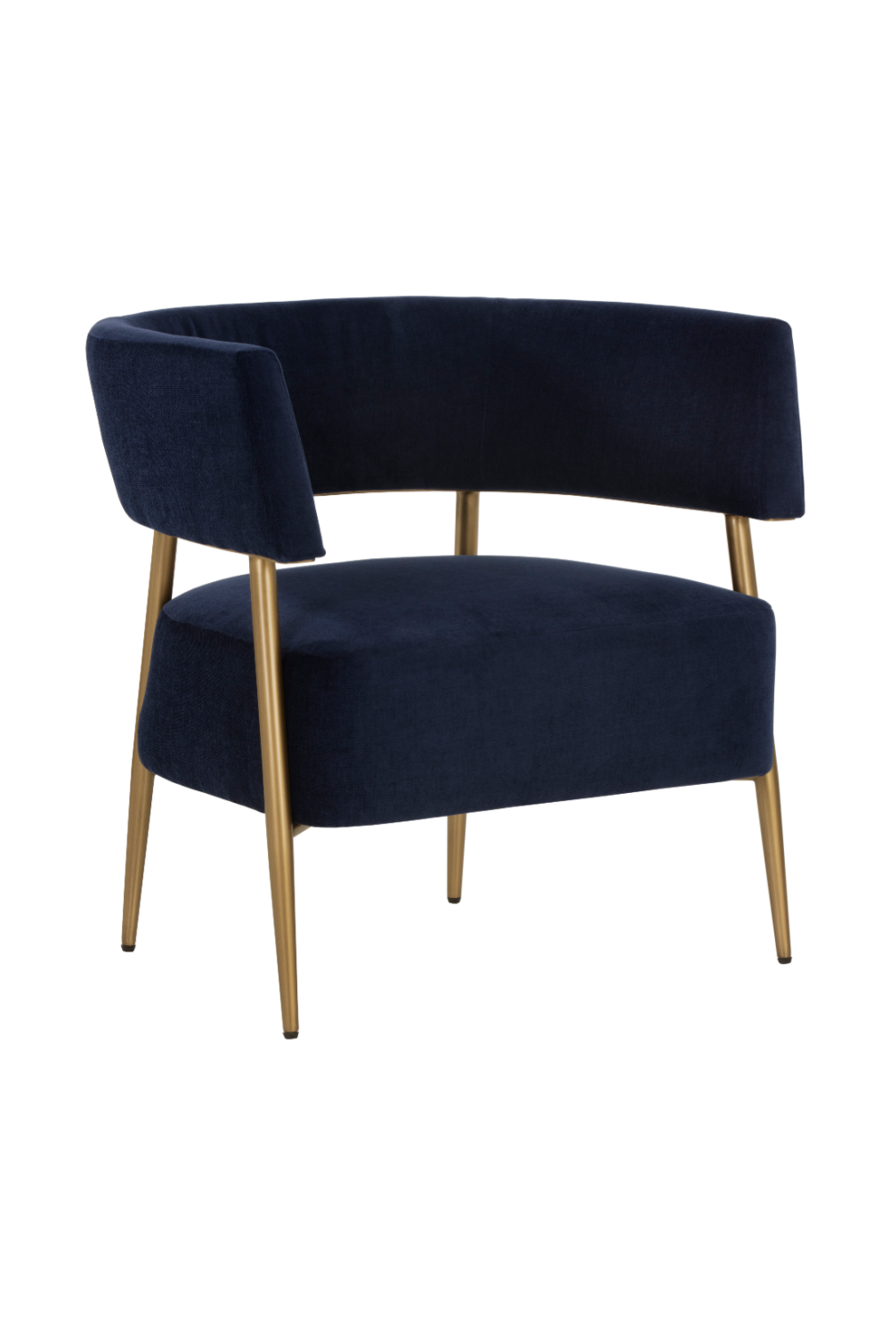 Modern European furniture - Antique Brass Legs Lounge Chair - www.oroa.com | Oroa.com