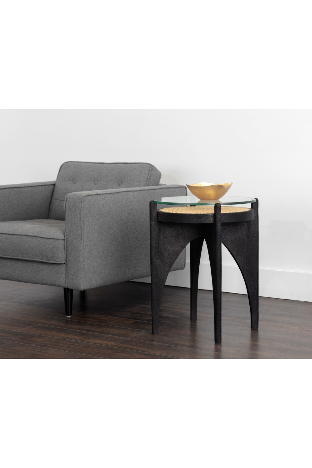 Modern European furniture - Black Wood Base End Table - www.oroa.com | Oroa.com
