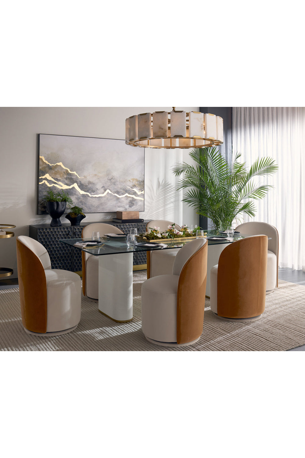 Modern European furniture - Black Iron Honeycomb Pattern Sideboard - www.oroa.com | Oroa.com