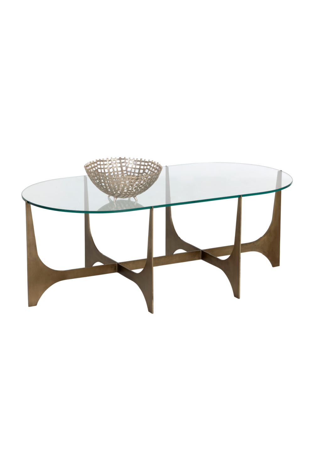 Modern European furniture - Oval Clear Glass Coffee Table - www.oroa.com | Oroa.com