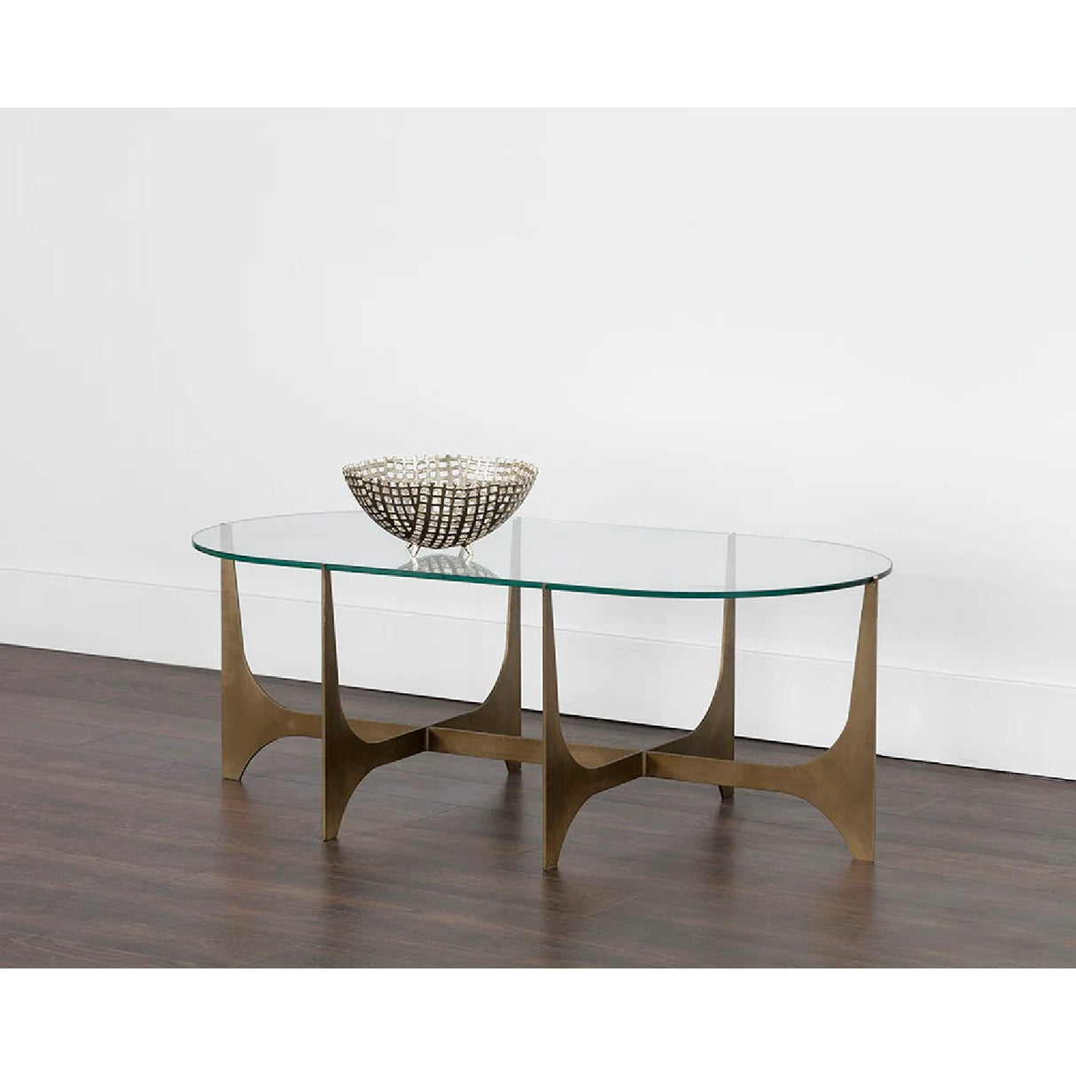 Modern European furniture - Oval Clear Glass Coffee Table - www.oroa.com | Oroa.com