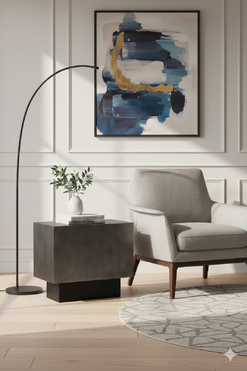 Modern European furniture - Rectangular Brass Side Table - www.oroa.com | Oroa.com