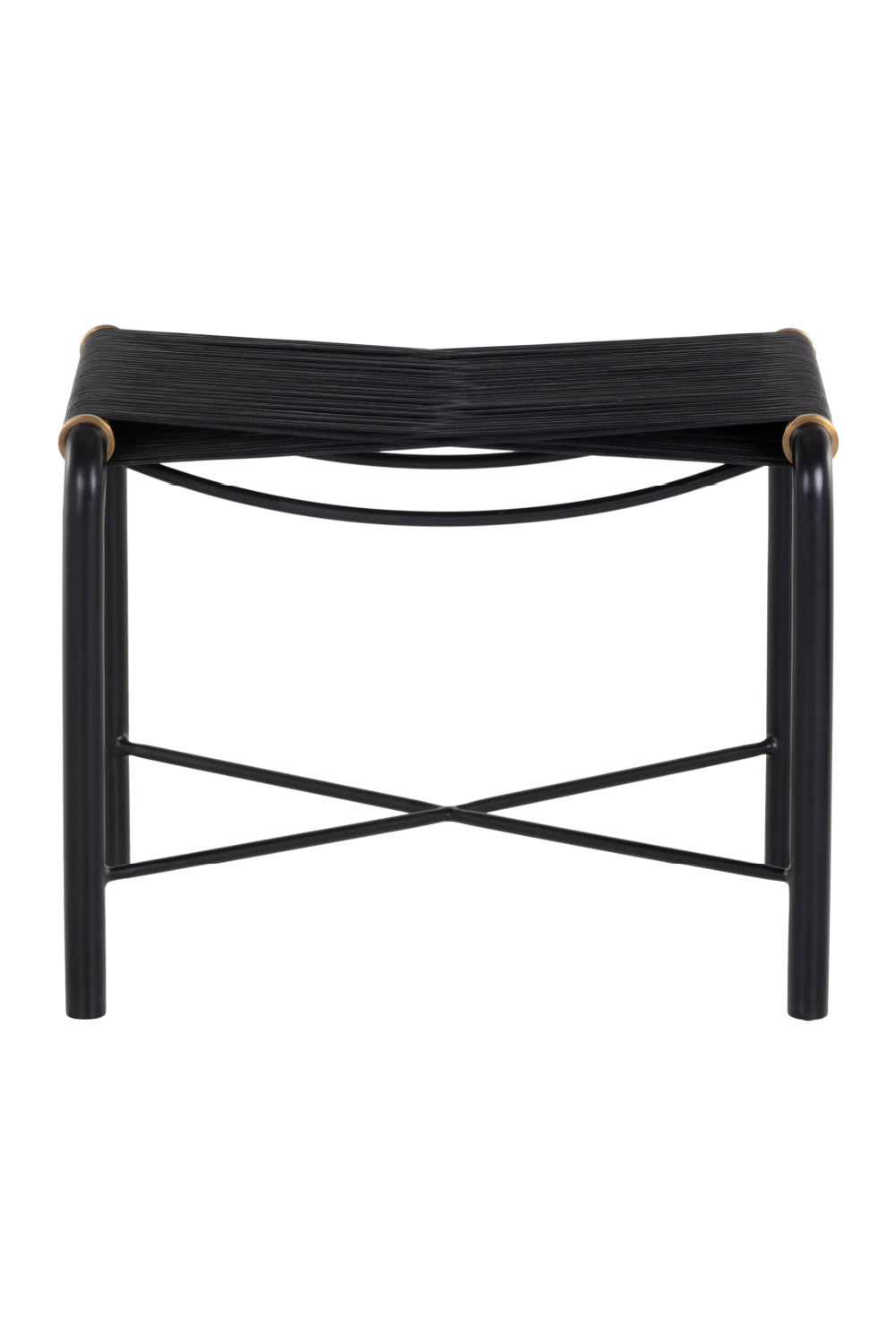 Modern European furniture - Black Leather Cord Stool - www.oroa.com