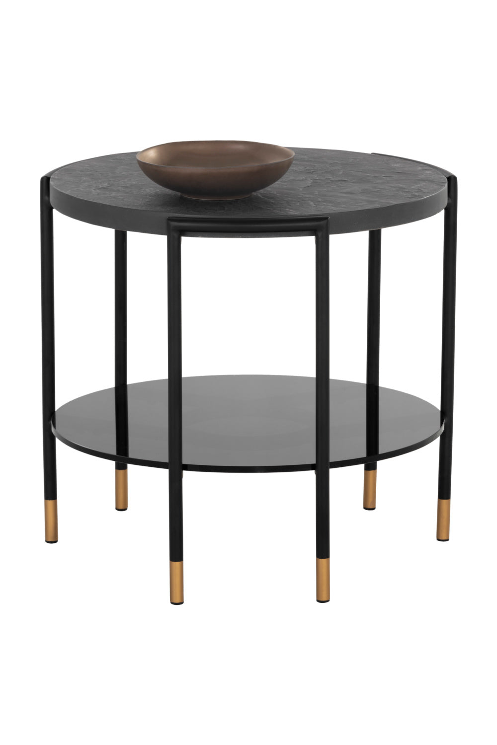 Modern European furniture - Black 2-Layer Indoor/Outdoor Side Table - www.oroa.com