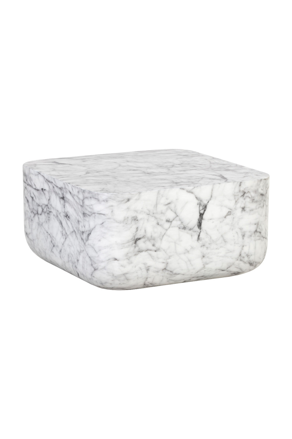 Modern European furniture - Square Marble-Inspired Coffee Table - www.oroa.com