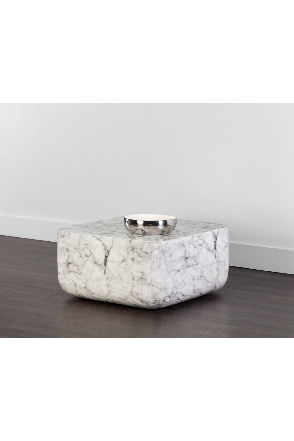 Modern European furniture - Square Marble-Inspired Coffee Table - www.oroa.com