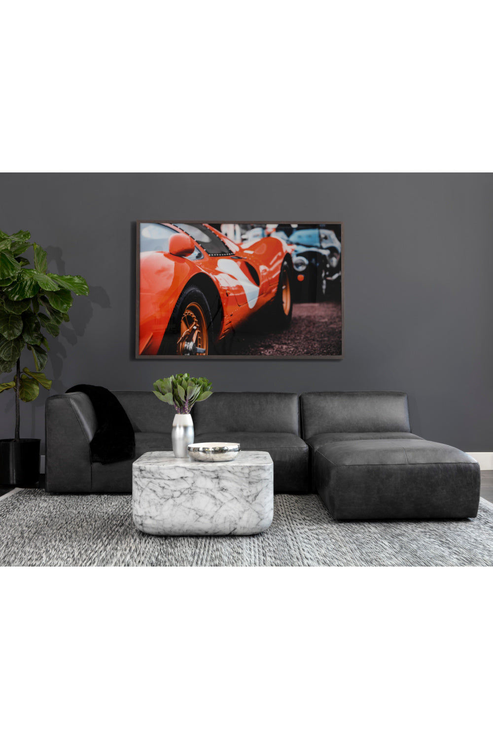 Modern European furniture - Square Marble-Inspired Coffee Table - www.oroa.com