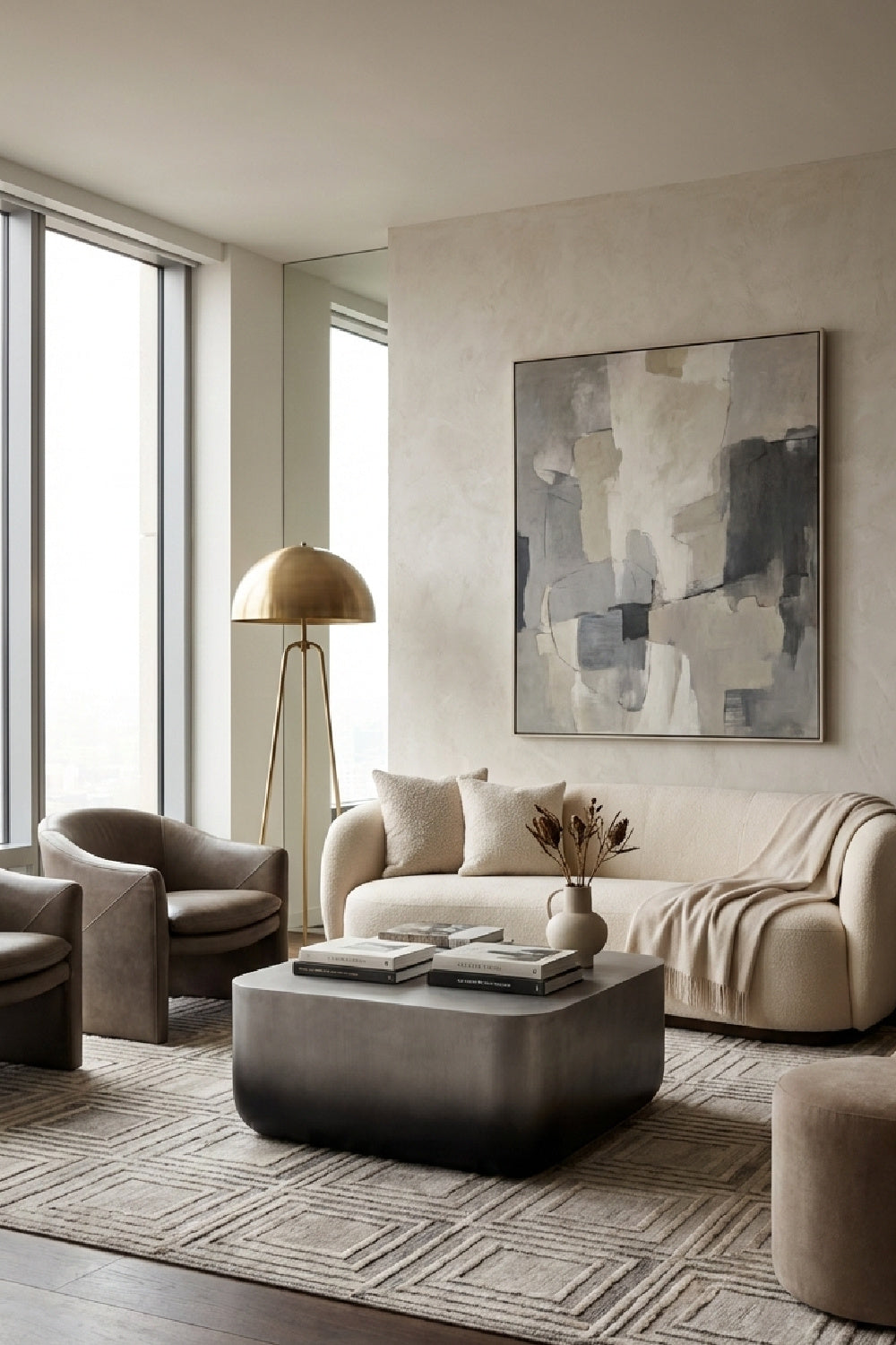 Modern European furniture - Square Marble-Inspired Coffee Table - www.oroa.com