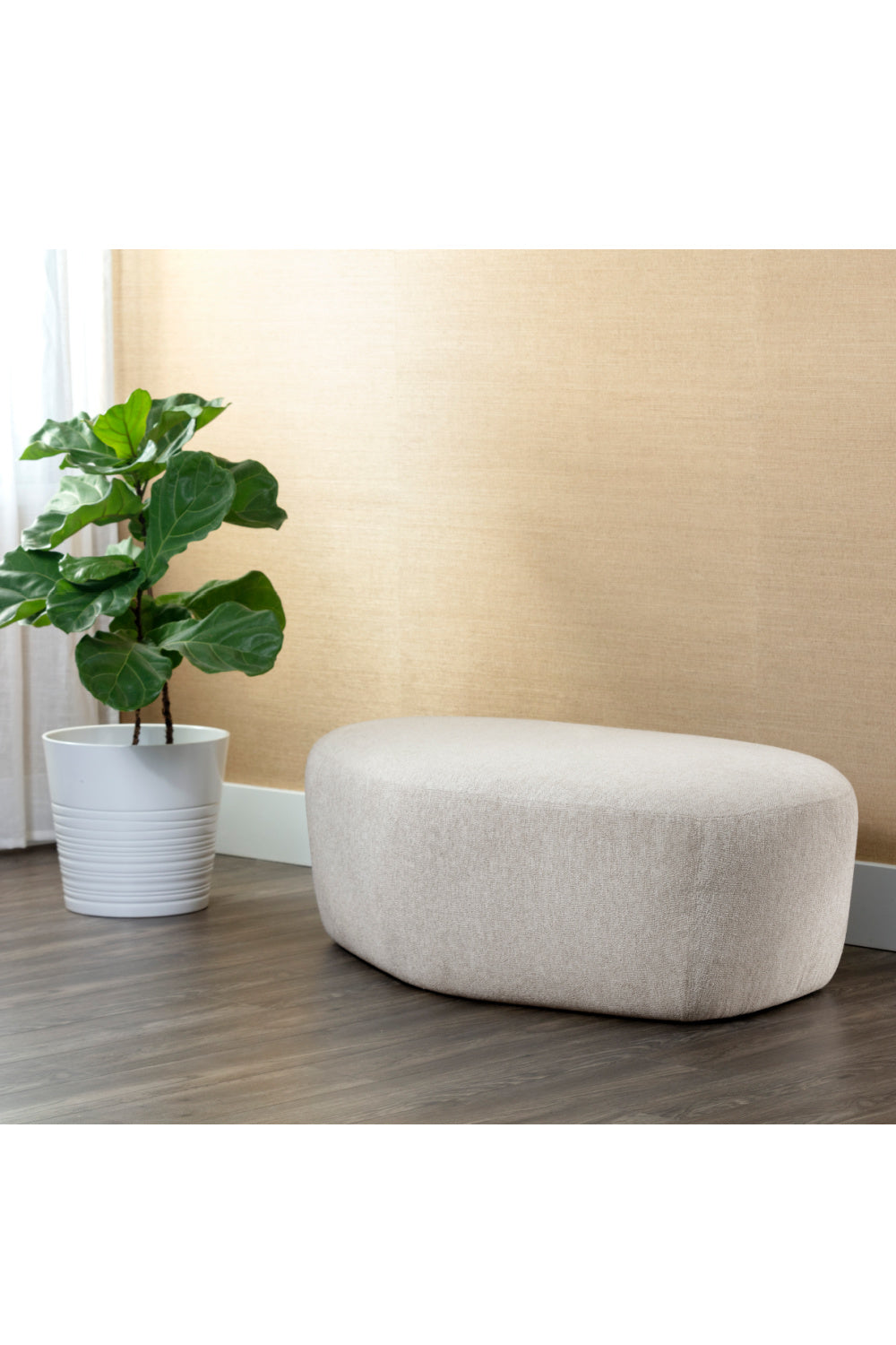 Modern European furniture - Curved Upholstered Ottoman - www.oroa.com | Oroa.com