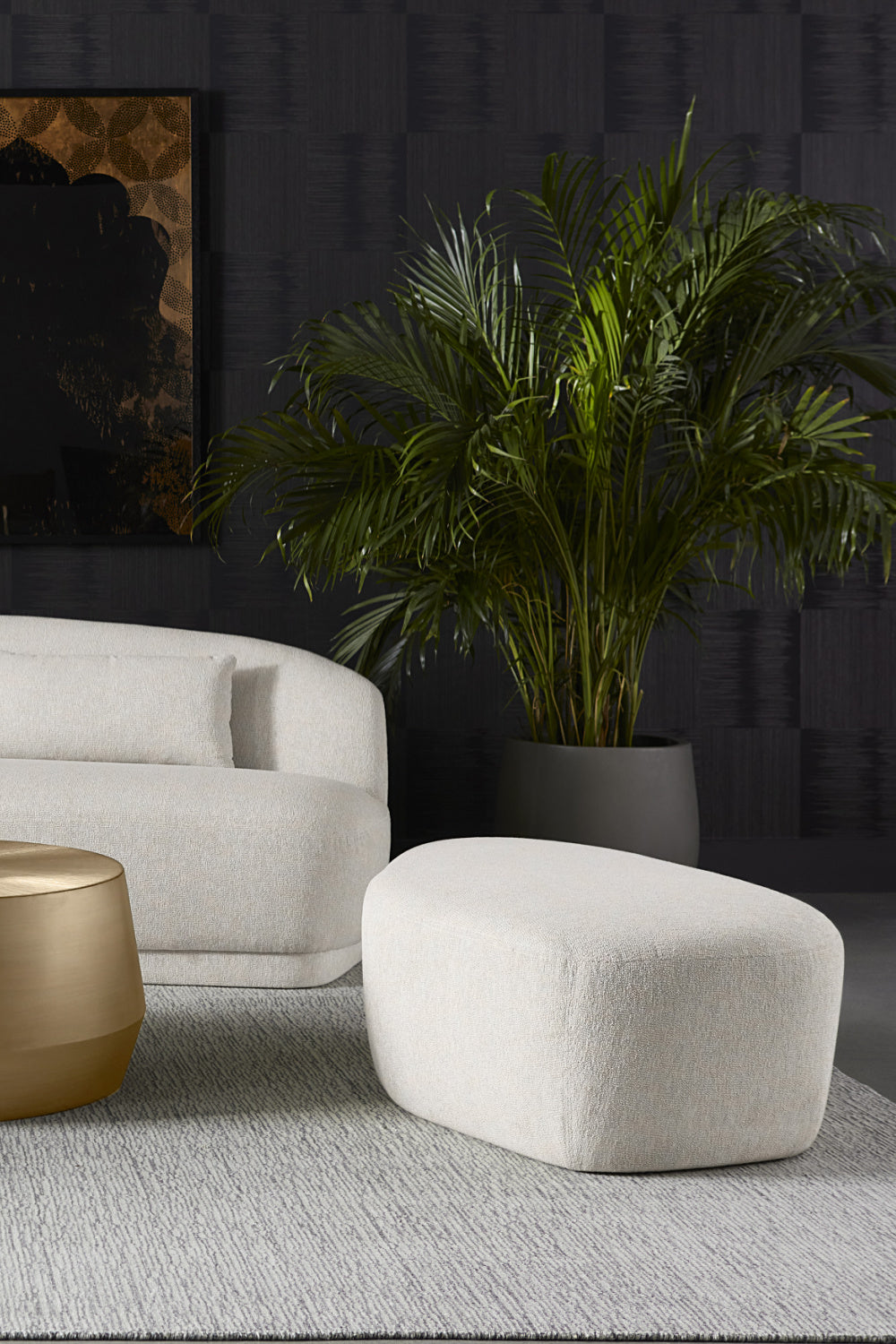 Modern European furniture - Curved Upholstered Ottoman - www.oroa.com | Oroa.com