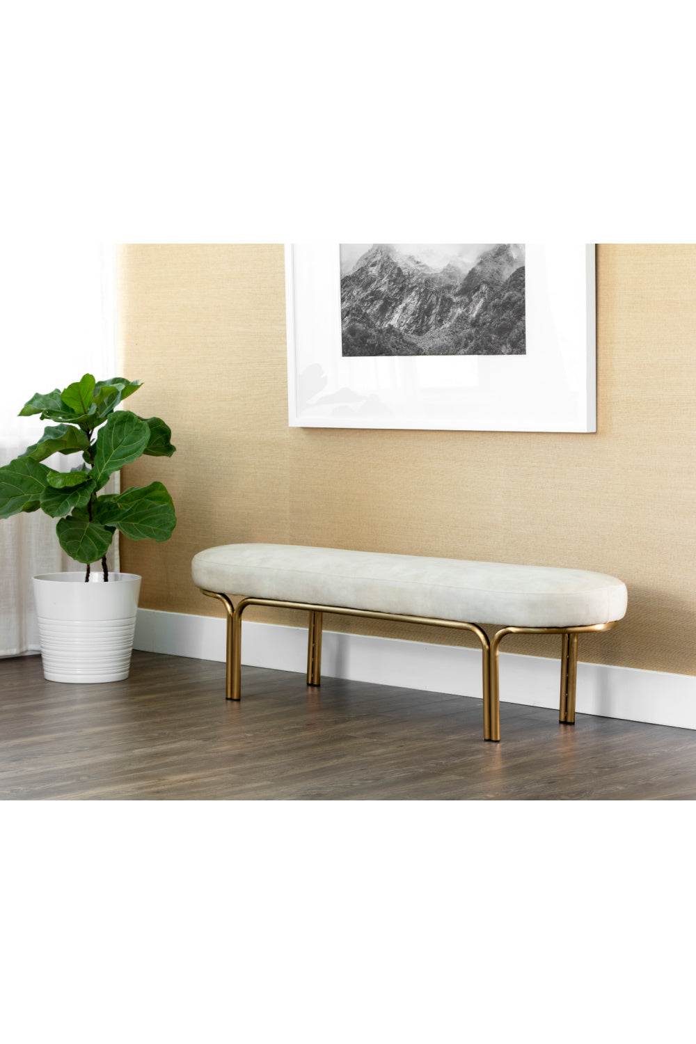 Modern European furniture - Oval Upholstered Bench - www.oroa.com | Oroa.com
