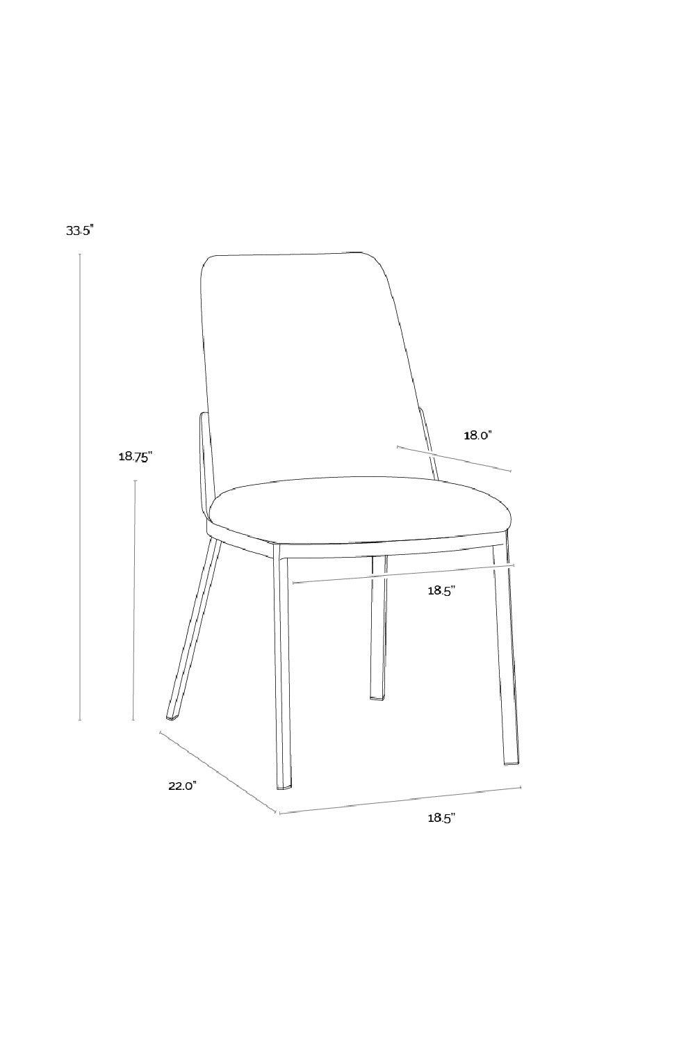 Leather Back Dining Chairs (2) | Splendido Marie | Oroa.com