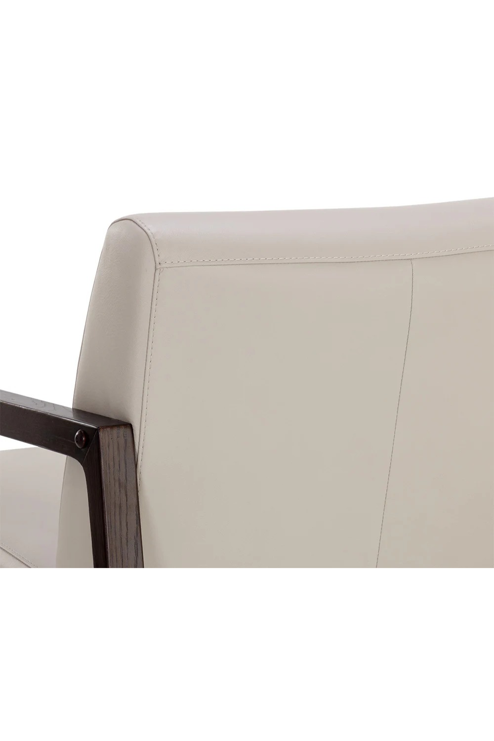 Modern European furniture - Light Gray Leather Lounge Chair - www.oroa.com
