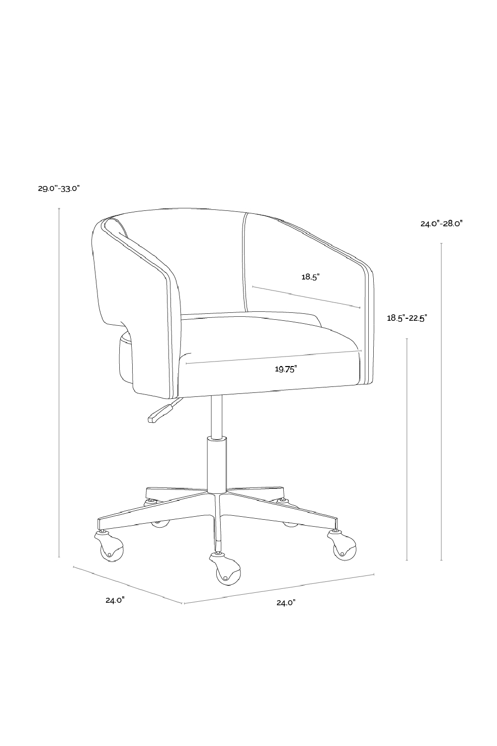 Modern European furniture - Cutout Back Office Chair - www.oroa.com | Oroa.com