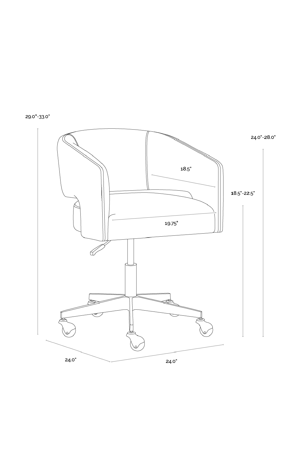 Modern European furniture - Cutout Back Office Chair - www.oroa.com | Oroa.com