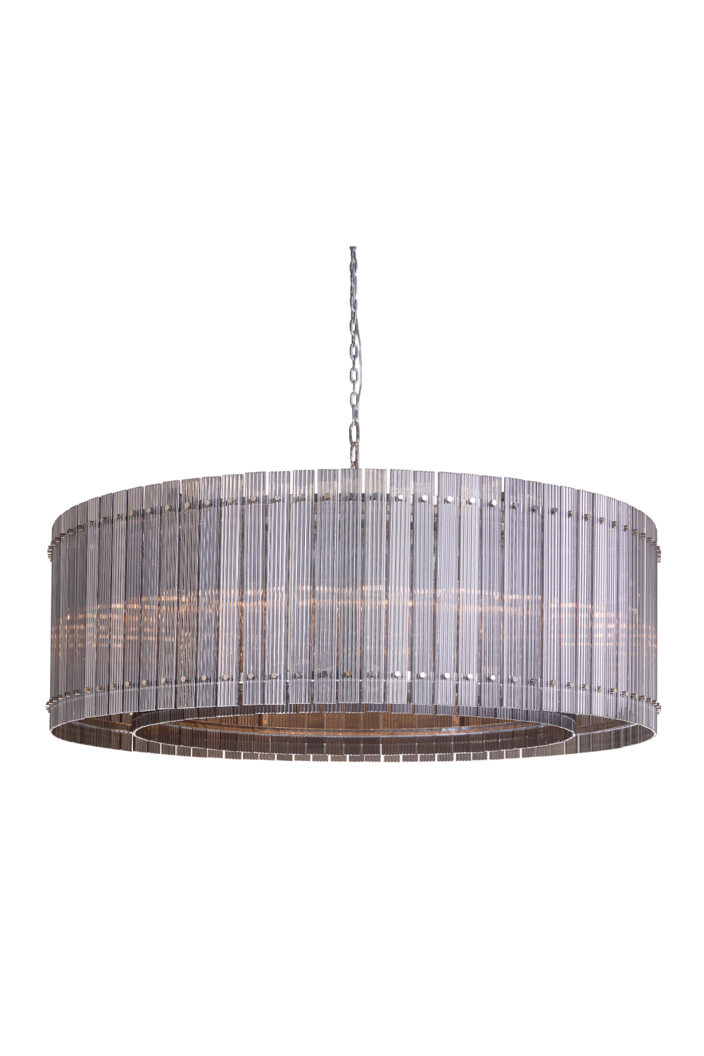 Modern European furniture - Clear Fluted Glass Chandelier L - www.oroa.com | Oroa.com