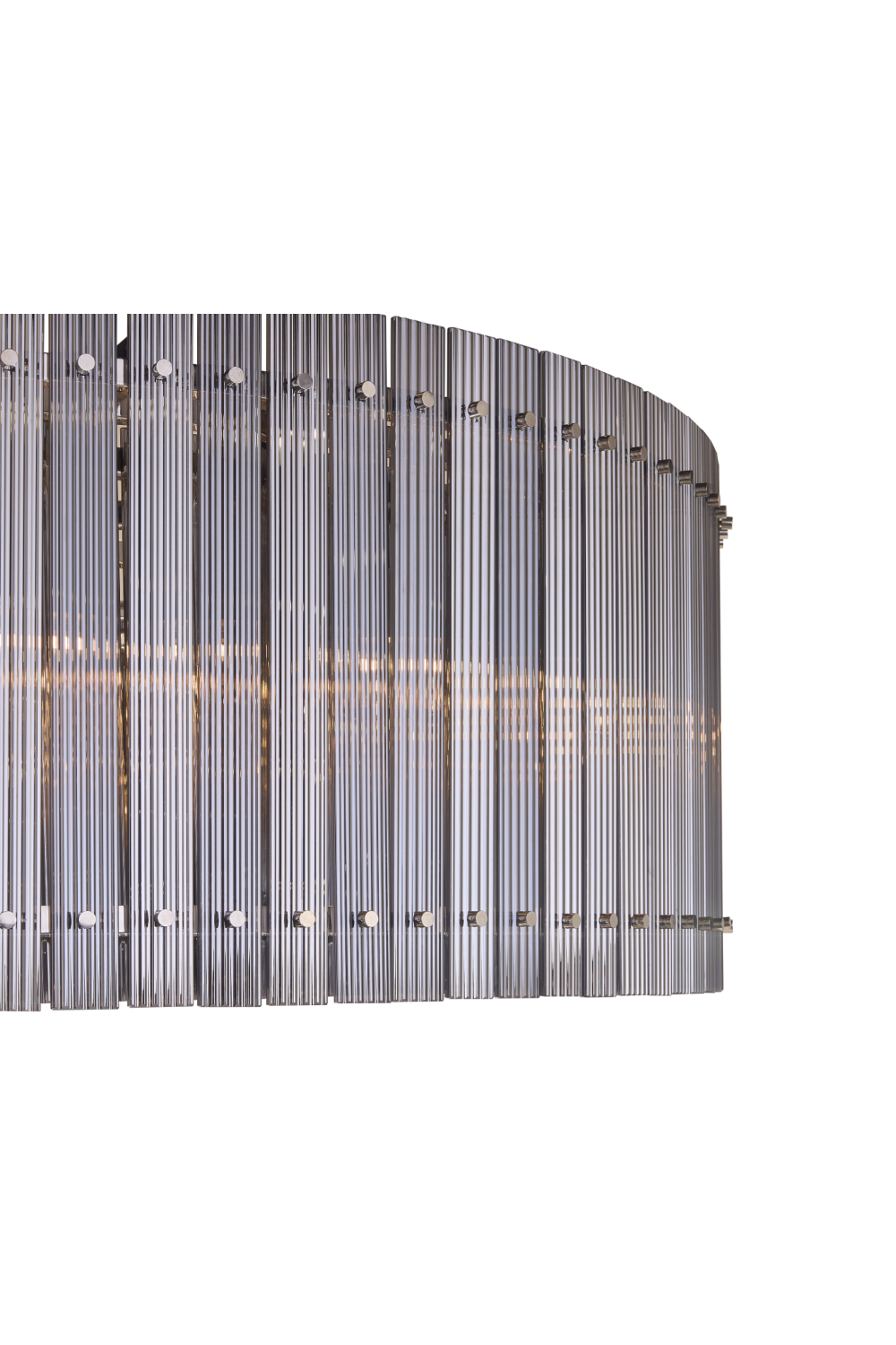 Modern European furniture - Clear Fluted Glass Chandelier L - www.oroa.com | Oroa.com