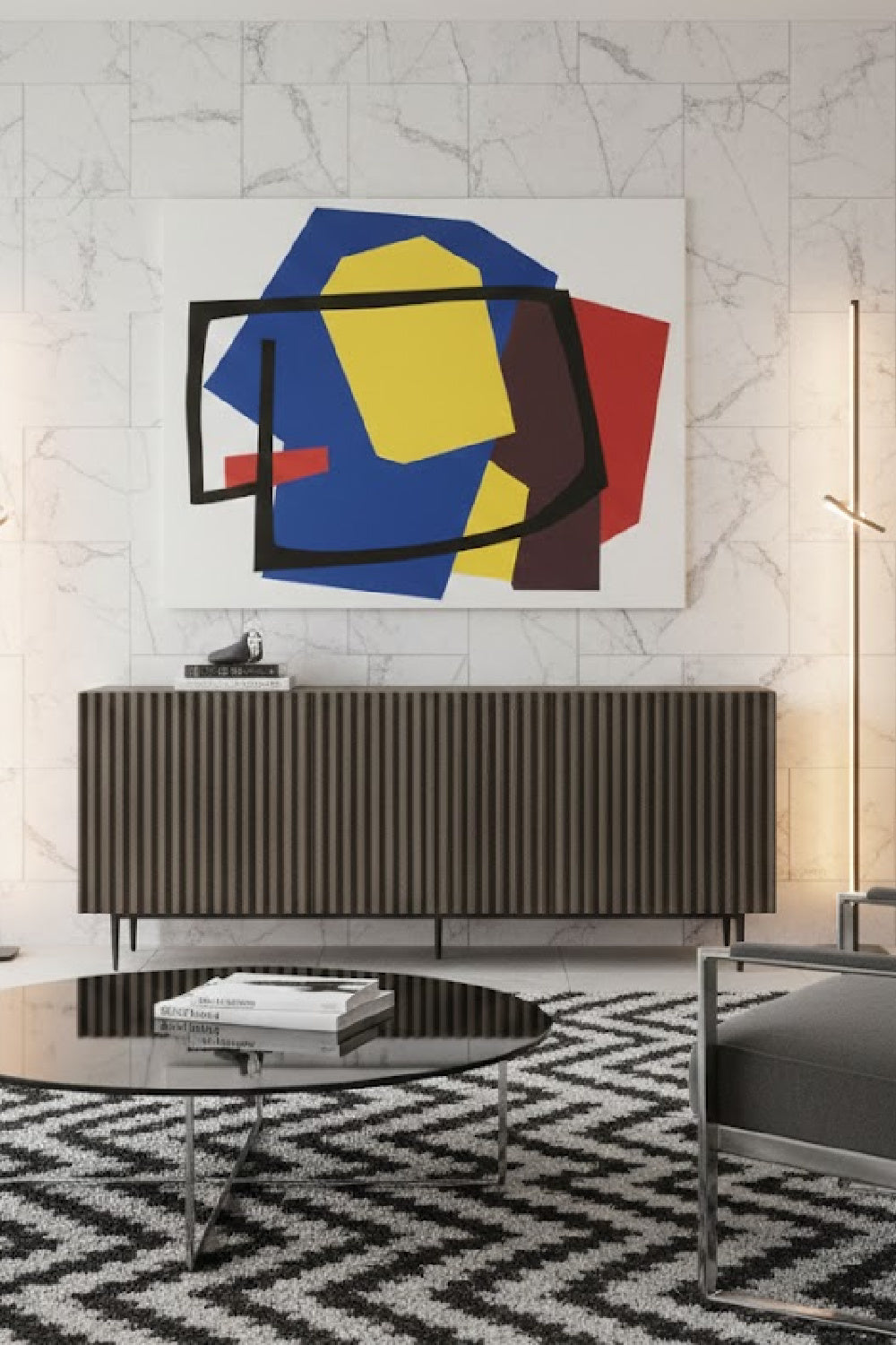 Modern European furniture - Taupe Fluted Wood Sideboard - www.oroa.com | Oroa.com