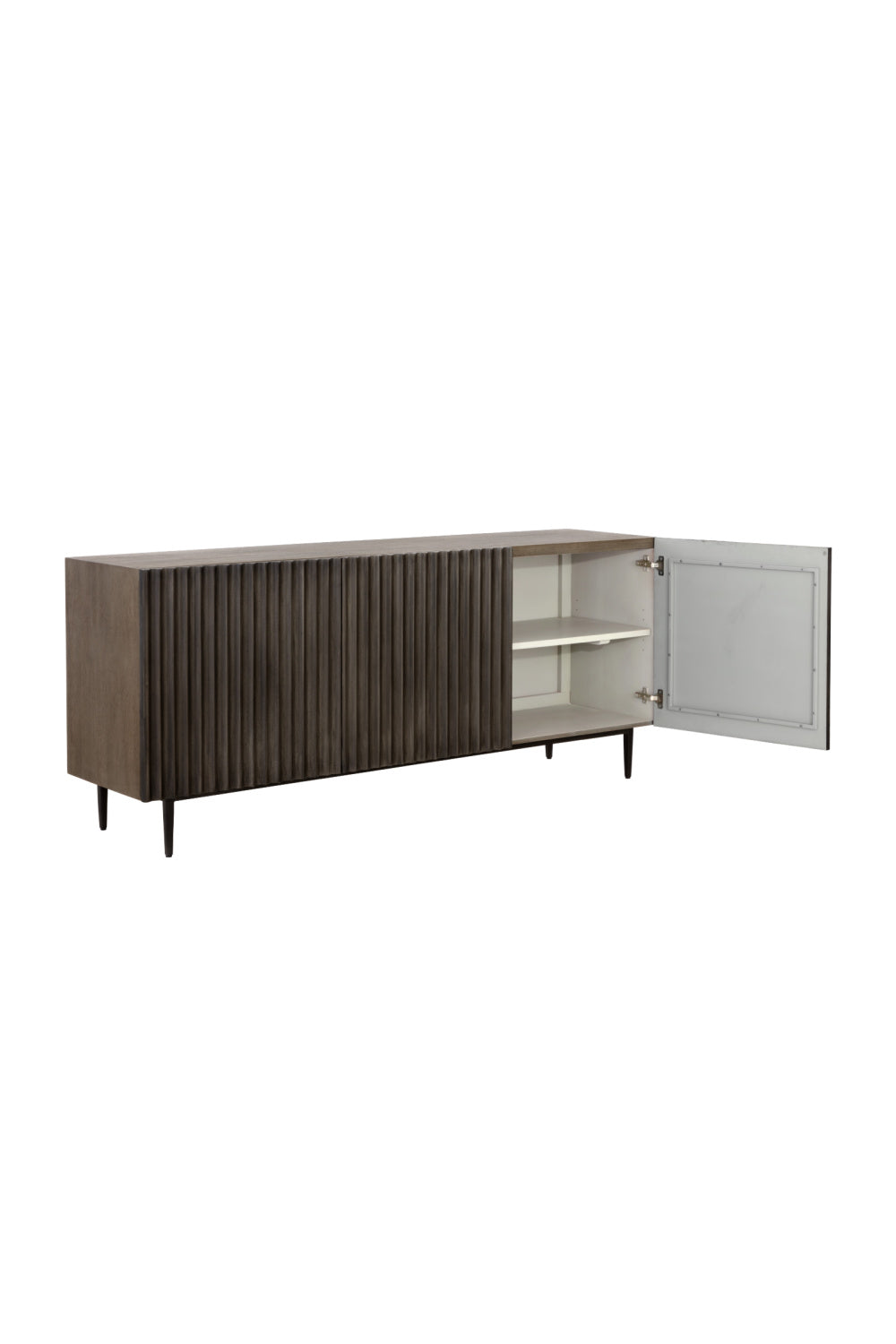 Modern European furniture - Taupe Fluted Wood Sideboard - www.oroa.com | Oroa.com