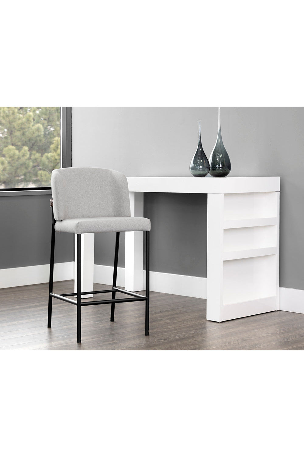Modern European furniture - Light Gray Counter Stool - www.oroa.com | Oroa.com