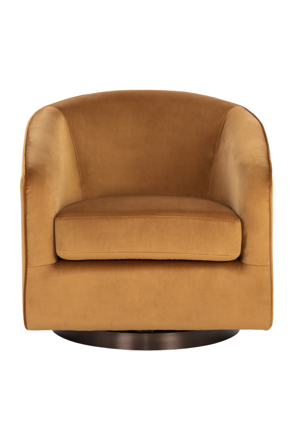 Modern European furniture - Gold Swivel Lounge Chair - www.oroa.com | Oroa.com