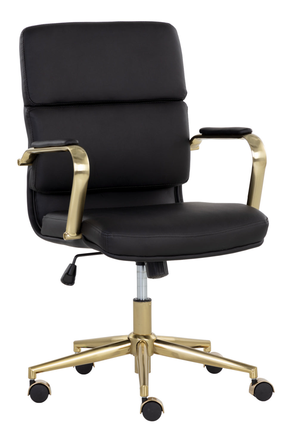 Modern European furniture - Gold Frame Upholstered Office Chair - www.oroa.com | Oroa.com