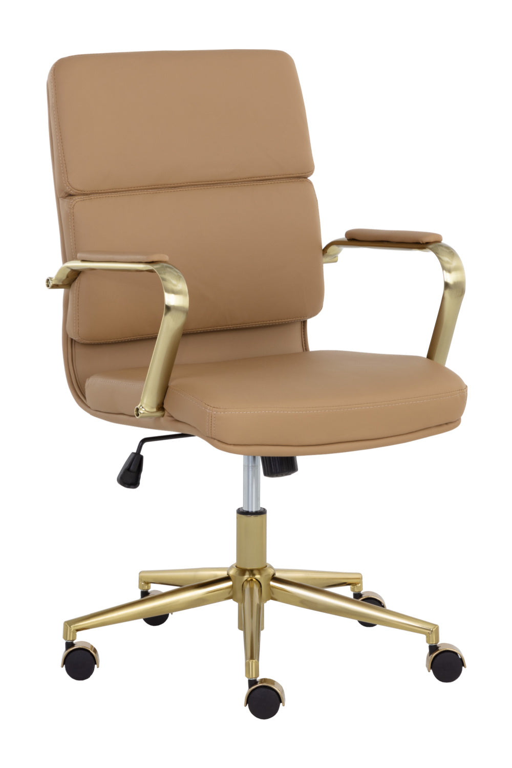 Modern European furniture - Gold Frame Upholstered Office Chair - www.oroa.com | Oroa.com