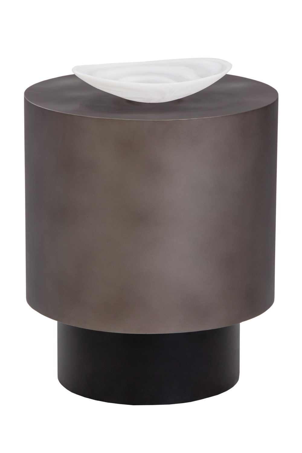 Modern European furniture - Antique Brass Round End Table - www.oroa.com | Oroa.com