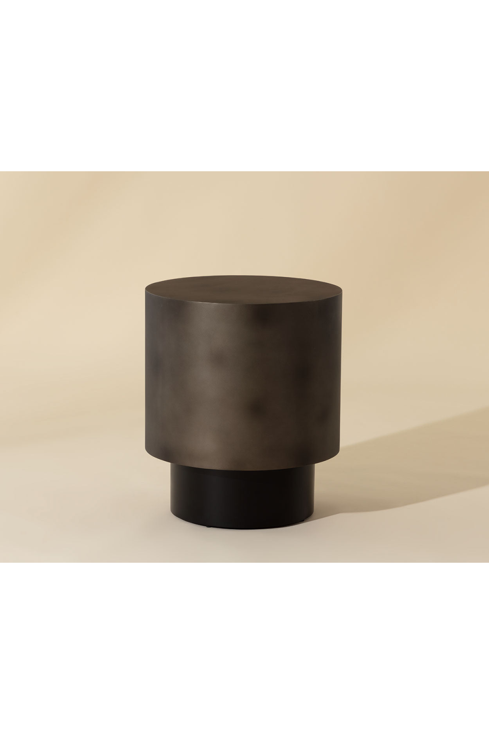 Modern European furniture - Antique Brass Round End Table - www.oroa.com | Oroa.com