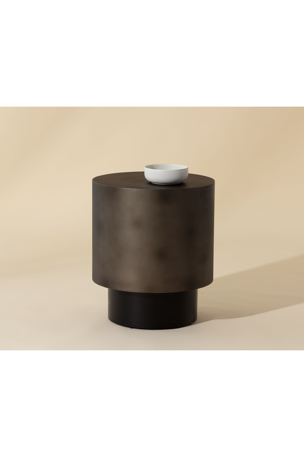 Modern European furniture - Antique Brass Round End Table - www.oroa.com | Oroa.com