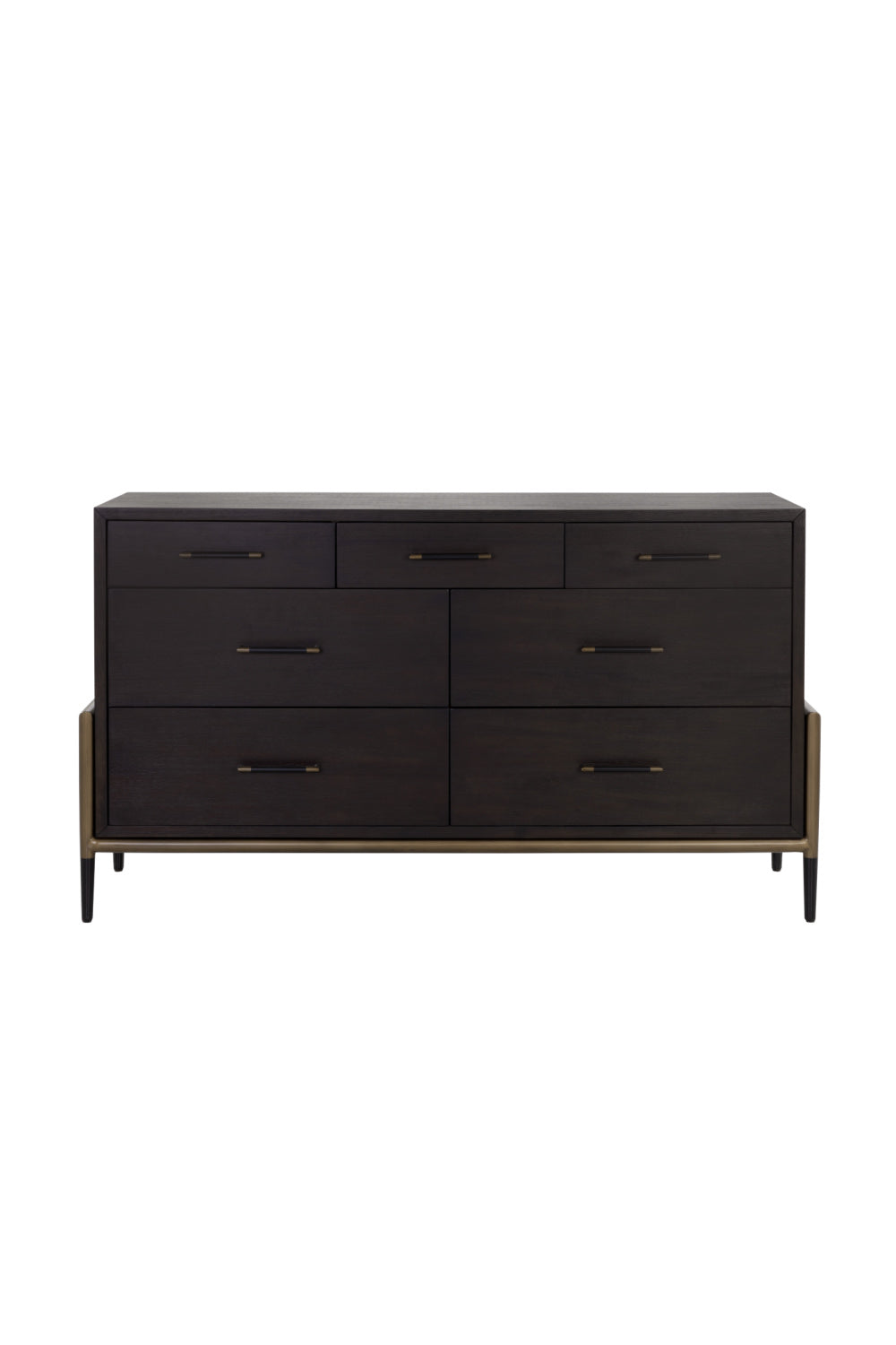 Modern European furniture - Brown Acacia 7-Drawer Dresser - www.oroa.com | Oroa.com