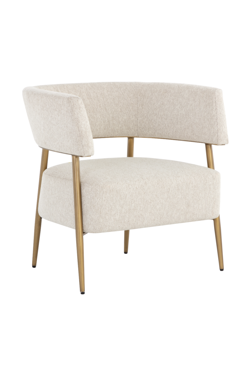 Modern European furniture - Antique Brass Legs Lounge Chair - www.oroa.com | Oroa.com