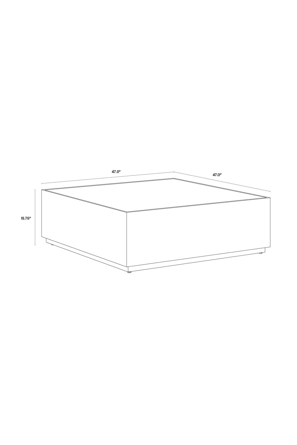 Modern European furniture - Gold Framed Square Coffee Table - www.oroa.com | Oroa.com